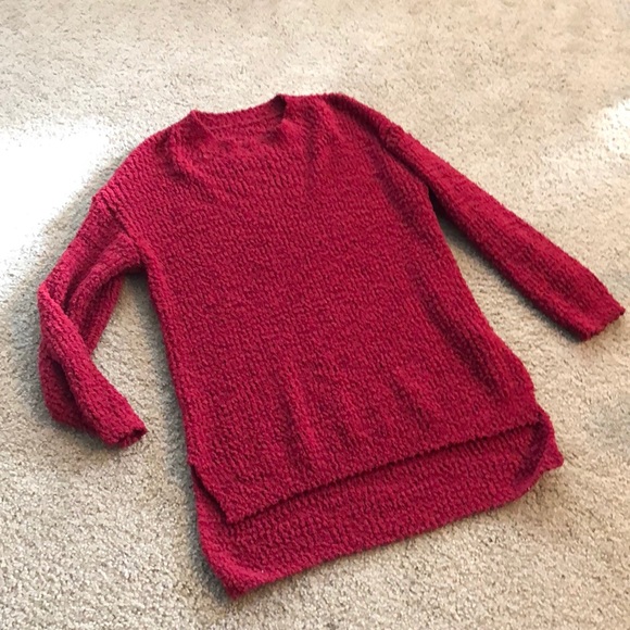 Chunky Soft Red Wine Sweater - Picture 7 of 9